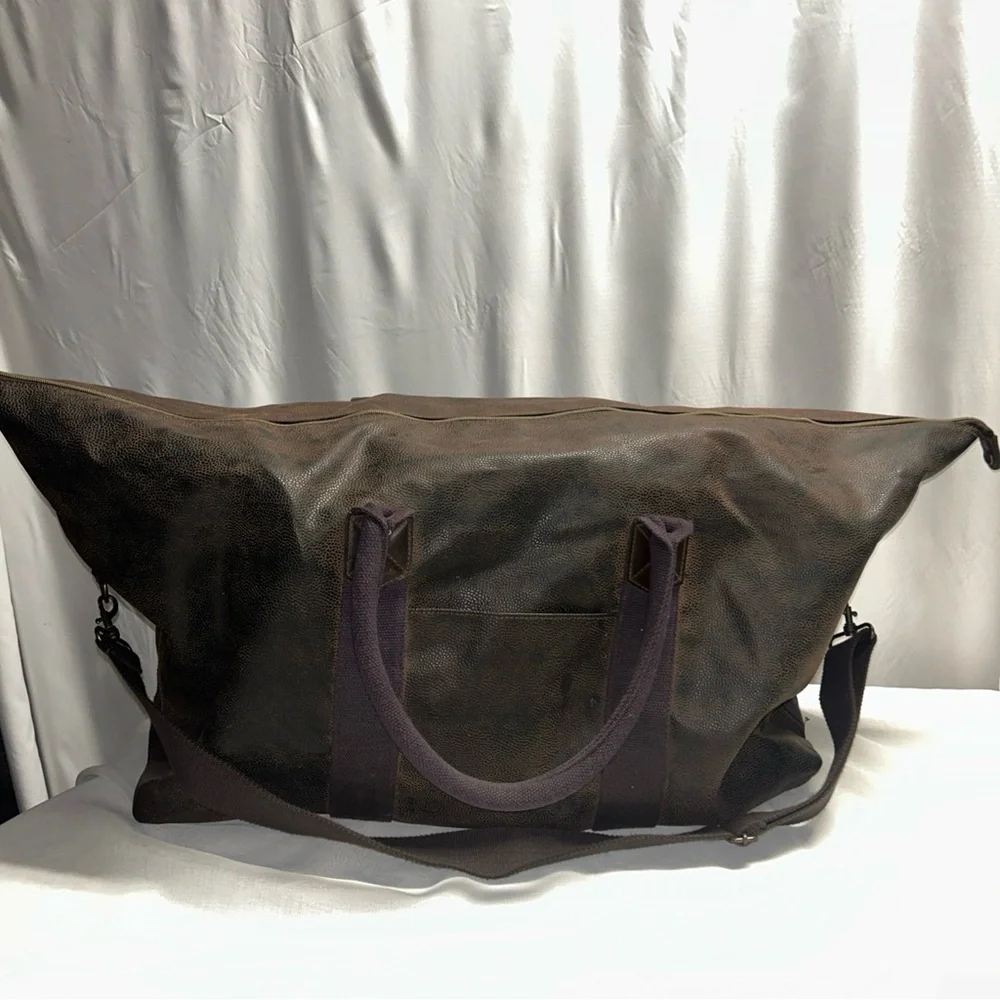 GH Bass Large Bag Tote Leather Look Vintage Handle Shoulder Strap